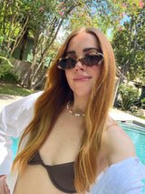 Morgan Oval Sunglasses in Tortoise