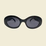 Jackie Oval Sunglass in Black