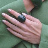 Wilde Resin Ring in Green