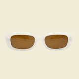 Sydney Sunglasses in Ivory WITH Orange Lenses