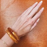 JANE BRACELET IN FROSTED BURNT ORANGE (SET OF TWO)