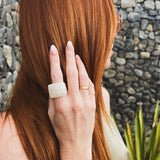Renick Ring In Bone Size 8