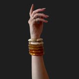 JANE BRACELET IN FROSTED BURNT ORANGE (SET OF TWO)