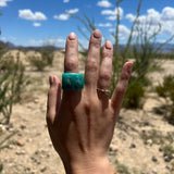Renick Cocktail Ring in Green Marble Size 7