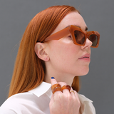 Andrea Sunglasses in Burnt Orange